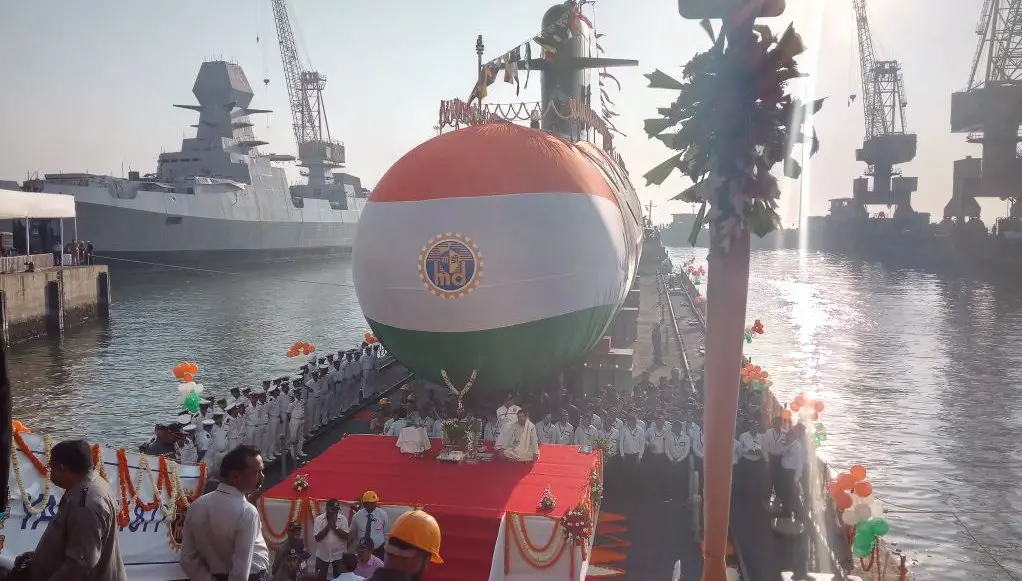 MDL launches India’s Third Scorpene Class Submarine, ‘Karanj’
